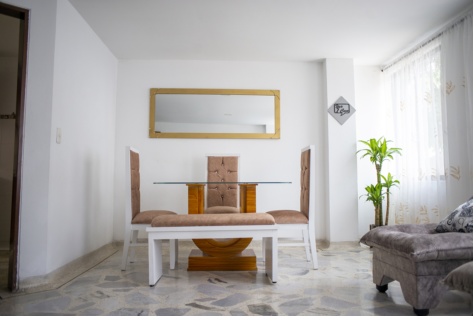 Dining area beside the living room